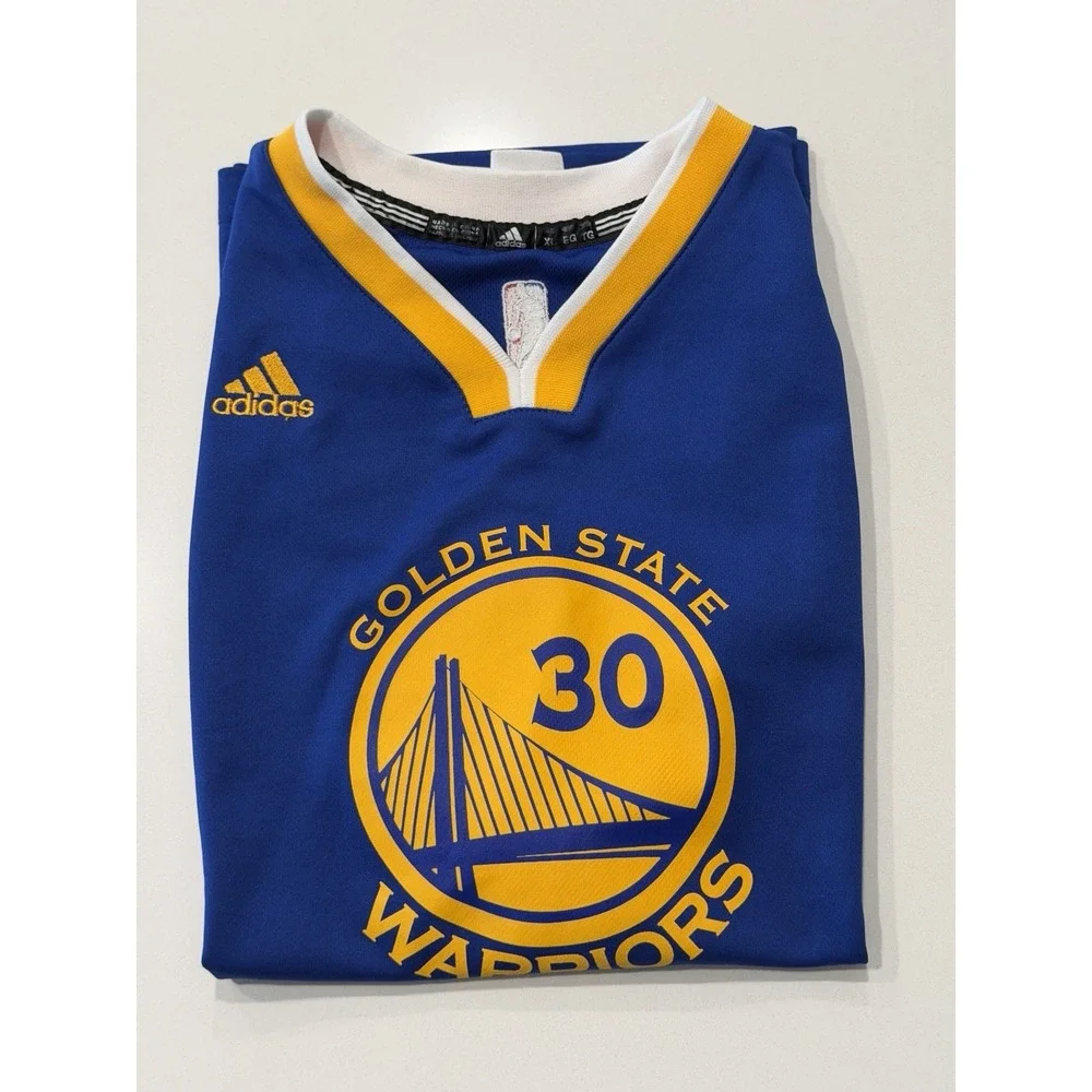 Adidas Golden State Warriors Stephen Curry 30 Swingman NBA Jersey Blue Mens XL